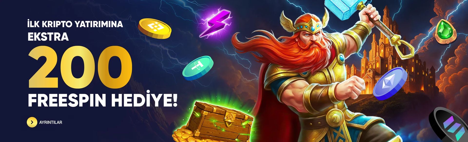 İlk kripto yatırımına ekstra 200 freespin