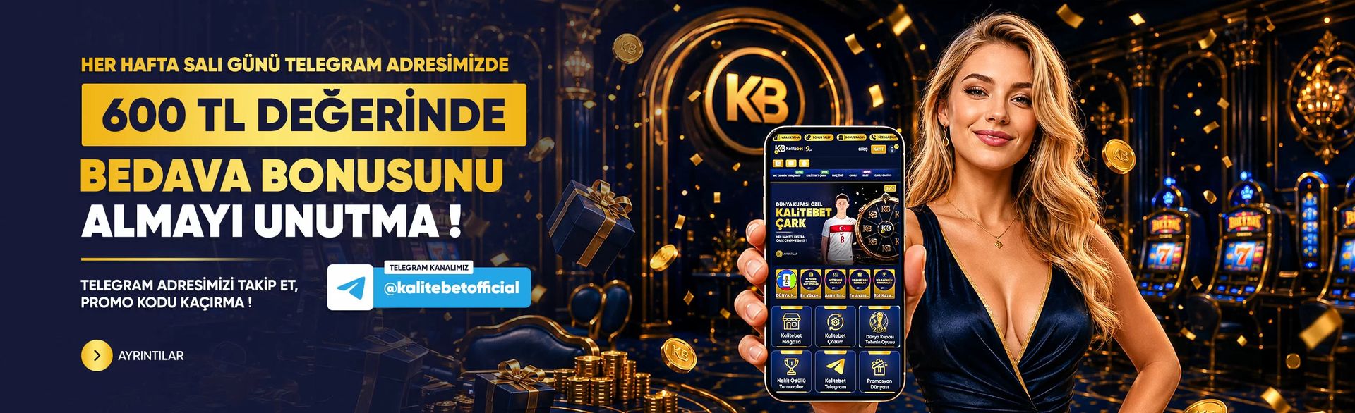 Her hafta salı Telegram’da 600 TL değerinde bedava bonus