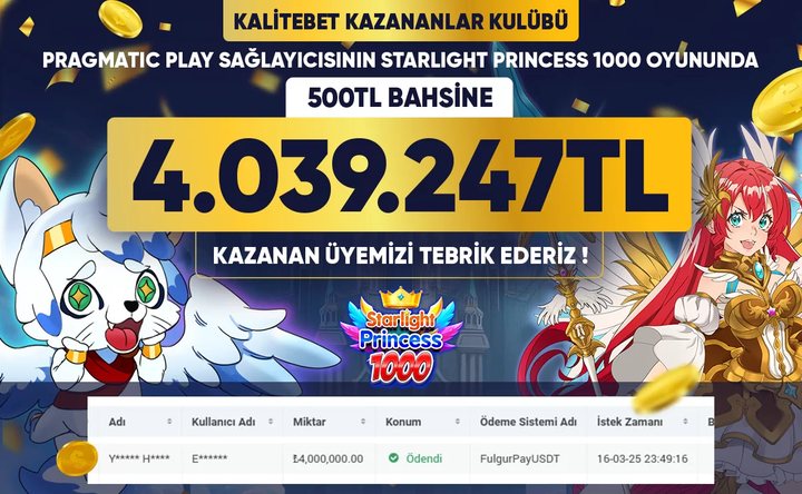 Kalitebet kazanan duyurusu 3