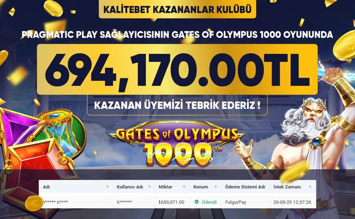 Kalitebet kazanan duyurusu 6
